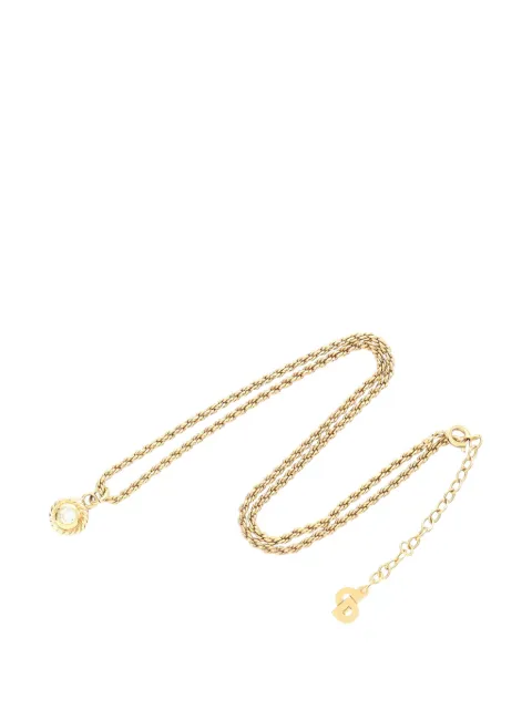 Christian Dior Pre-Owned 1990-2010 Gold Plated Strass Round Pendant Necklace costume necklace Gold 4Y51DA4E6RMZ6B9Y