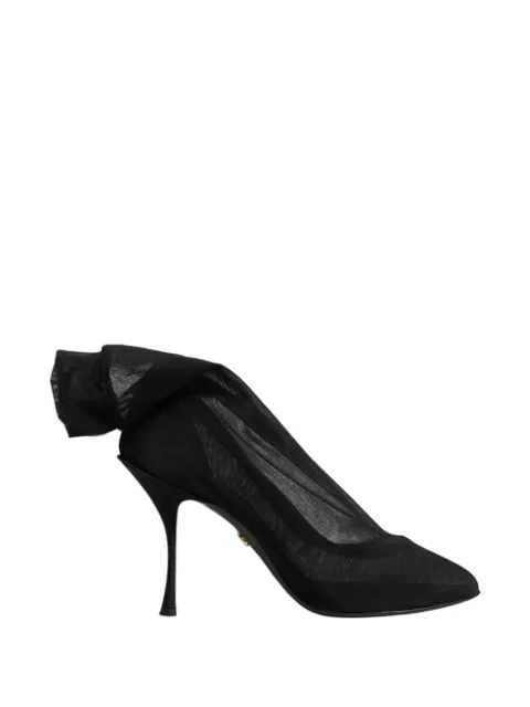 Dolce & Gabbana bow-detail mesh ankle boots White STRETCHSOCKSBOOTS