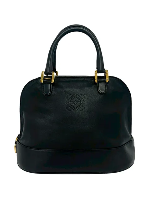 Loewe Pre-Owned 1980-2000 Leather Anagram Dome satchel Black 7YSTYDY23L29FHJ7