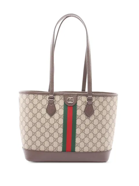 Gucci Pre-Owned 2016-2026 Medium GG Supreme Ophidia Web tote bag Neutrals PNFSB8A84HJMK06U