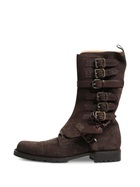 Dolce & Gabbana multi-buckle leather ankle boots Brown 9173340717271