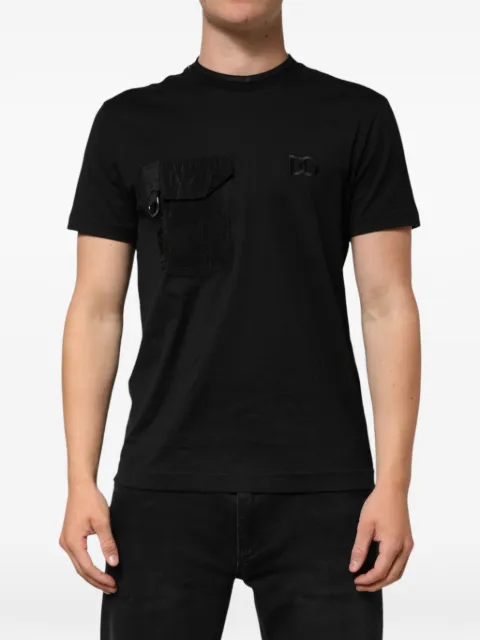 Dolce & Gabbana DG Logo pocket T-shirt Black G8RA2ZG7PZE