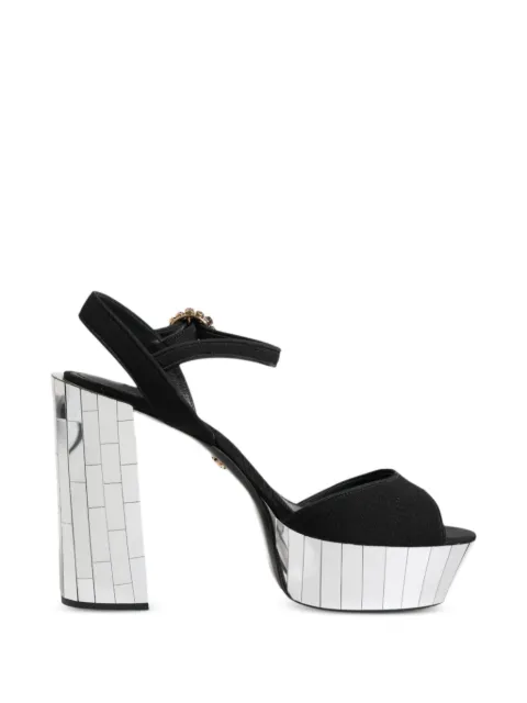 Dolce & Gabbana Keira crystal-embellished platform sandals Black CR0755