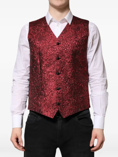 Dolce & Gabbana sing-breasted waistcoat Red G7961T