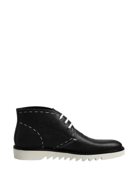 Dolce & Gabbana stitch-detail lug-sole ankle boots Black A60226AA538