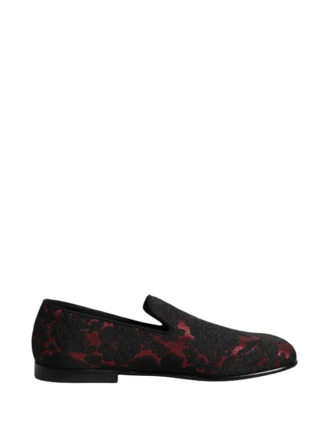 Dolce & Gabbana jacquard lace-up loafers Black A50774A0677