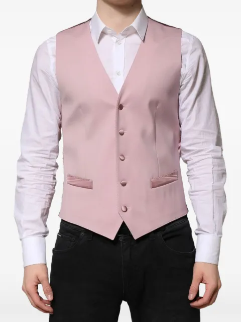 Dolce & Gabbana slim-fit button-fastening waistcoat Pink G7923T