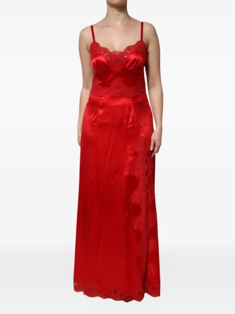 Dolce & Gabbana laced maxi dress Red J6080Z