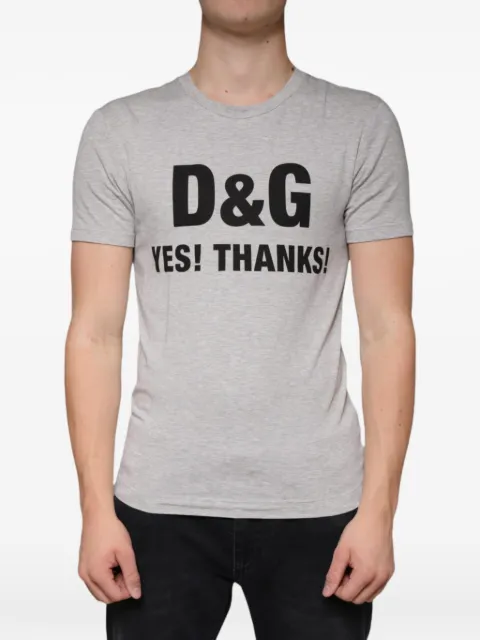 Dolce & Gabbana logo-print crew-neck T-shirt Grey TSH6097