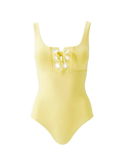 Melissa Odabash London lace-up swimsuit Yellow MOSS26LONDON