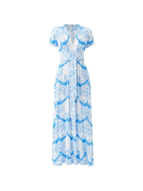 Melissa Odabash Lou floral-print tie-waist maxi dress Blue MOCR26LOU
