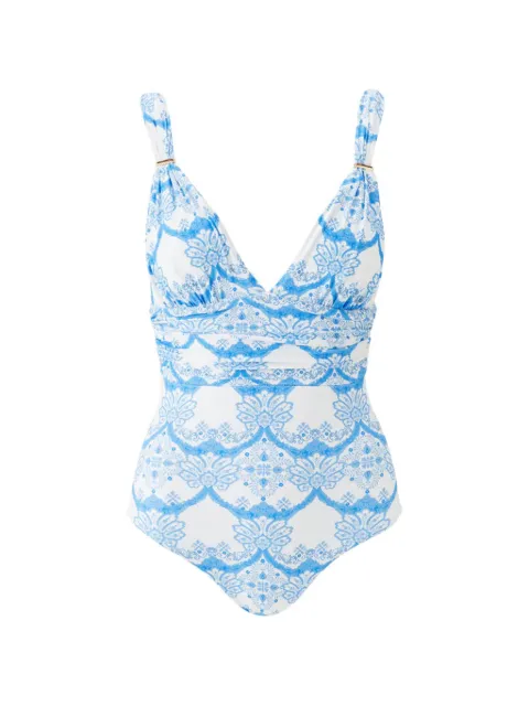 Melissa Odabash Panarea floral-print swimsuit White MOCR26PANAREA