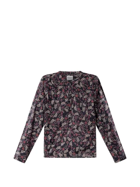MARANT ÉTOILE printed cotton voile blouse Black HT0029FAD3J03E