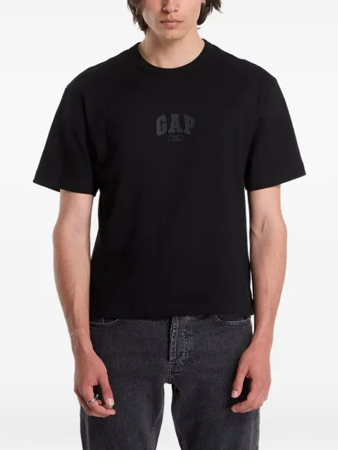 GAP logo-print crew-neck T-shirt Black 87446701