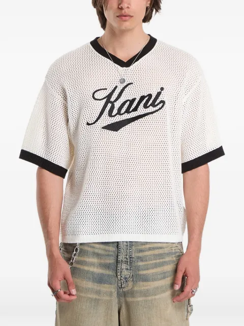 karl kani mesh logo-print T-shirt White PD00013976