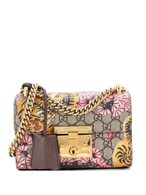 Gucci Pre-Owned Padlock Bengal Print GG Coated Canvas Small shoulder bag Brown FZSUW9CA5NDQ3P06