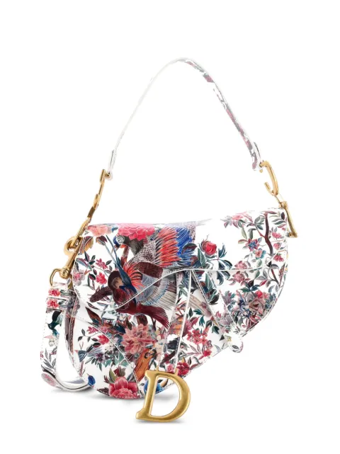 Christian Dior Pre-Owned Saddle Handbag with Strap Printed Leather Medium shoulder bag Multicolour S0RVS066LGYL0HVR