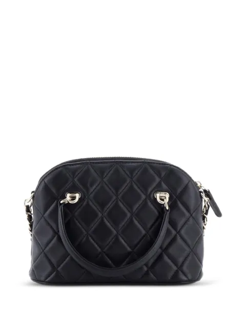 CHANEL Pre-Owned CC Dome Zip Shopping Bag Quilt Lambskin Mini crossbody bag Black 1TC0AS2QUQQYO99R