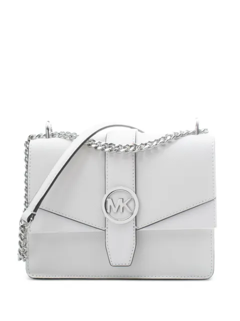 Michael Kors logo-plaque chain-link shoulder bag White 35S5SGRC1L
