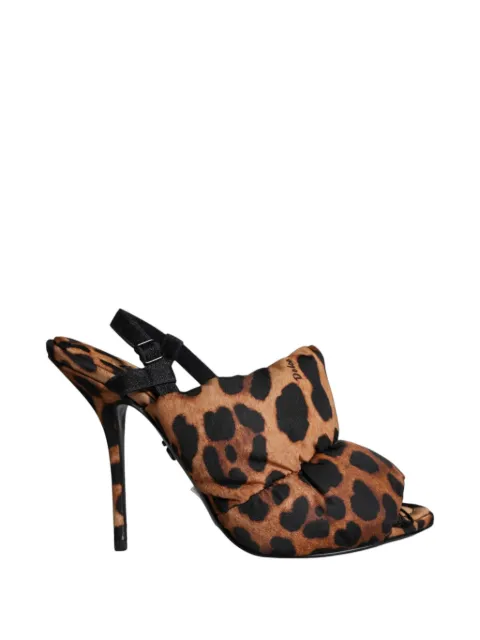 Dolce & Gabbana Keira leopard-print quilted sandals Brown KEIRA