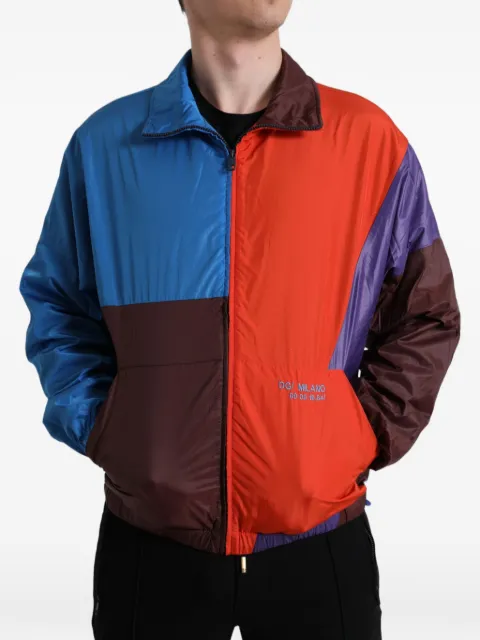 Dolce & Gabbana colorblock logo-embroidered jacket Red JKT3753