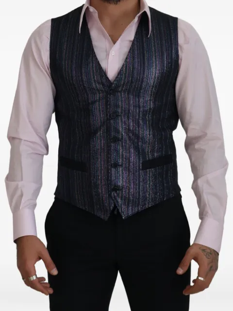 Dolce & Gabbana striped waistcoat Black TSH83315