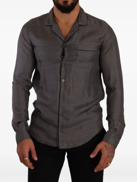 Dolce & Gabbana geometric-pattern silk pajamas Grey TSH7666