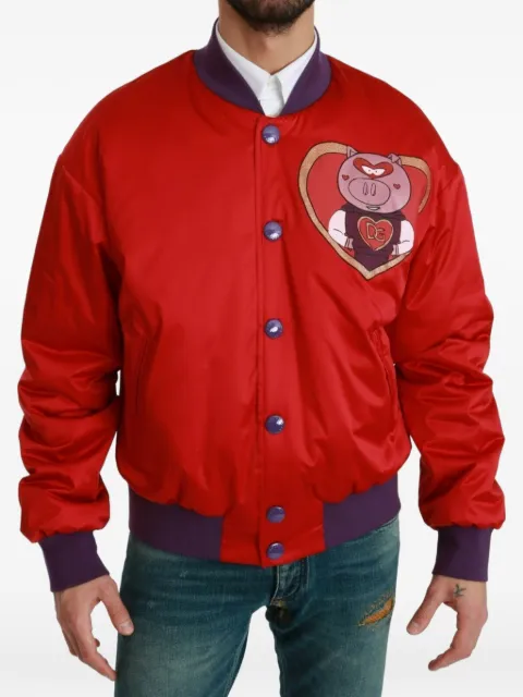 Dolce & Gabbana Year of the Pig bomber jacket Red JKT2610