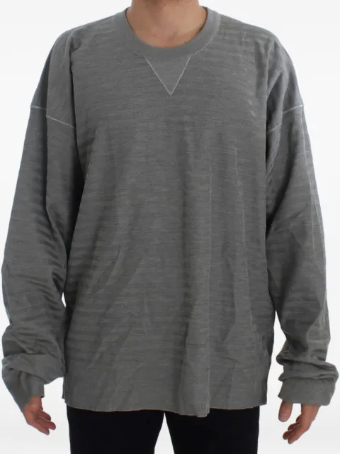 Dolce & Gabbana chevron-knit crew-neck sweater Grey TIT20531