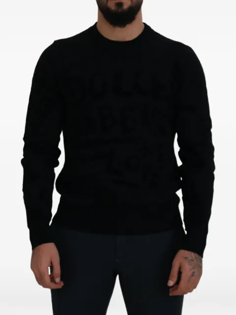 Dolce & Gabbana graffiti-print sweater Black TSH83110
