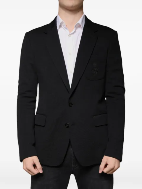 Dolce & Gabbana embroidered single-breasted blazer Black KOS2249