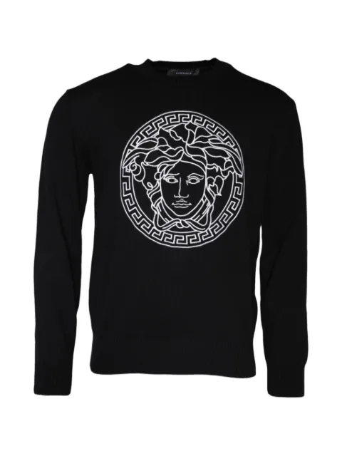 Versace Medusa-embroidered sweater Black TSH86764
