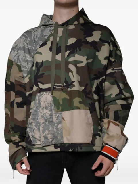 Dolce & Gabbana camouflage-patchwork hoodie Green TSH87084