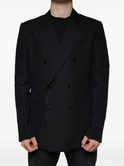 Dolce & Gabbana double-breasted linen blazer Black JKT4072