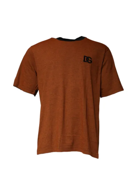 Dolce & Gabbana DG Logo cotton T-shirt Brown GXX03ZJBCDS