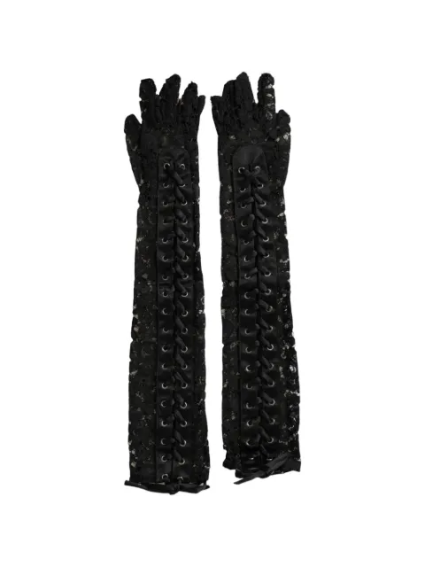 Dolce & Gabbana Taormina Lace gloves Black DOL30123