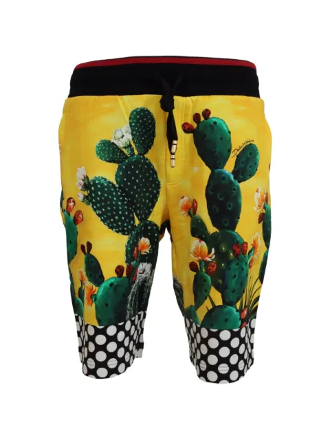 Dolce & Gabbana cactus-print polka-dot shorts Yellow PAN74569