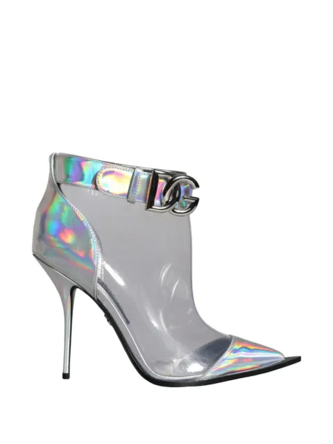 Dolce & Gabbana holographic DG buckle pumps Silver LA11373