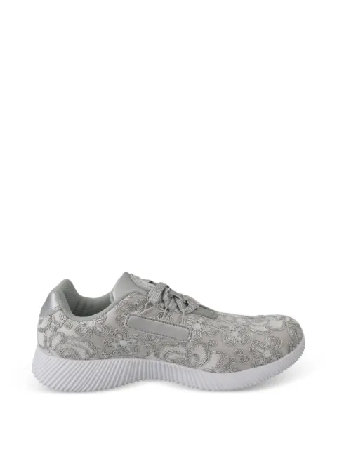 Plein Sport floral-embroidered sneakers Silver RUNNERJOICE