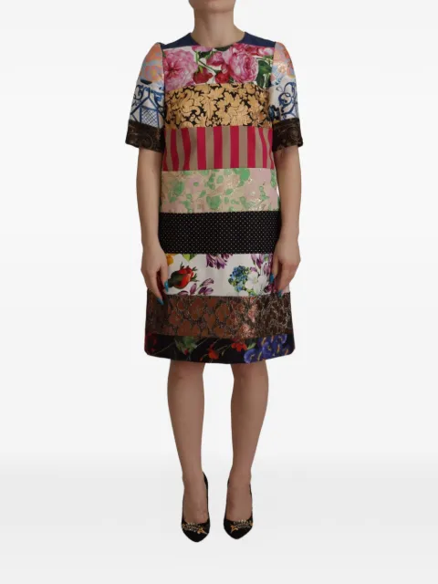 Dolce & Gabbana patchwork jacquard dress Black F66G7ZFJM3VS8350