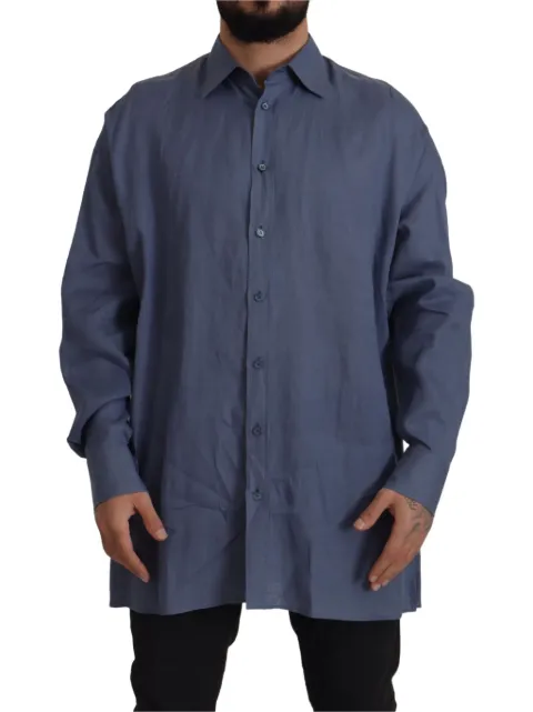 Dolce & Gabbana linen shirt Blue G5MM4ZGJ662