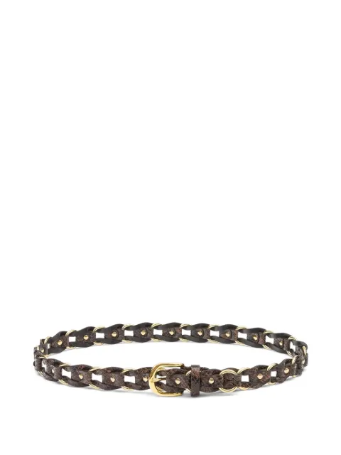 ISABEL MARANT Bali braided leather belt Brown CE266CFAD3B05A