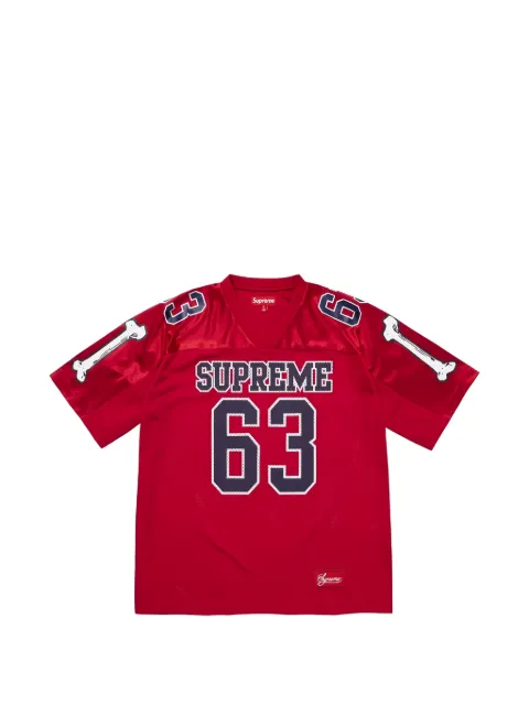 Supreme bones graphic-print Football jersey T-shirt Red FW25KN15