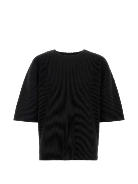 Homme Plissé Issey Miyake pleated T-shirt Black HP66JK053