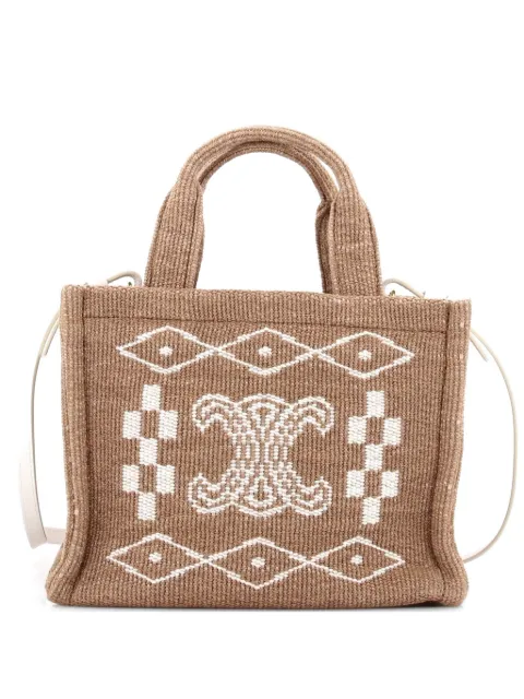 Celine Pre-Owned Cabas Thais Printed Canvas Small tote bag Brown LYOHEXZ4BZJ0KUJ6