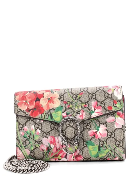 Gucci Pre-Owned Dionysus Chain Wallet Blooms Print GG Coated Canvas Small crossbody bag Pink I6B391M1N9O3LYTG
