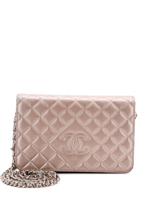CHANEL Pre-Owned Diamond CC Wallet on Chain Quilted Lambskin crossbody bag Metallic C1G4E3J11DS6N55O