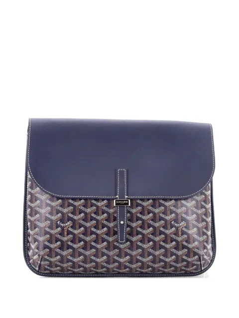 Goyard Pre-Owned Coursier Messenger Bag Coated Canvas and Leather crossbody bag Blue XERYWTV75L9054LE