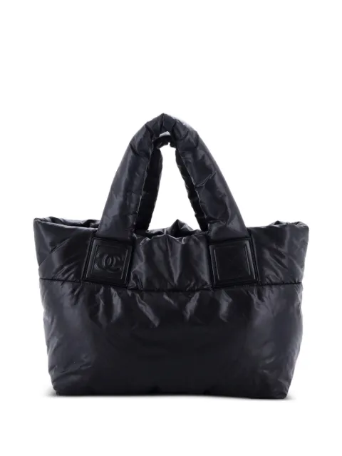 CHANEL Pre-Owned Coco Cocoon Reversible Quilted Nylon Small tote bag Black TBGMGQQMGLVC2E11
