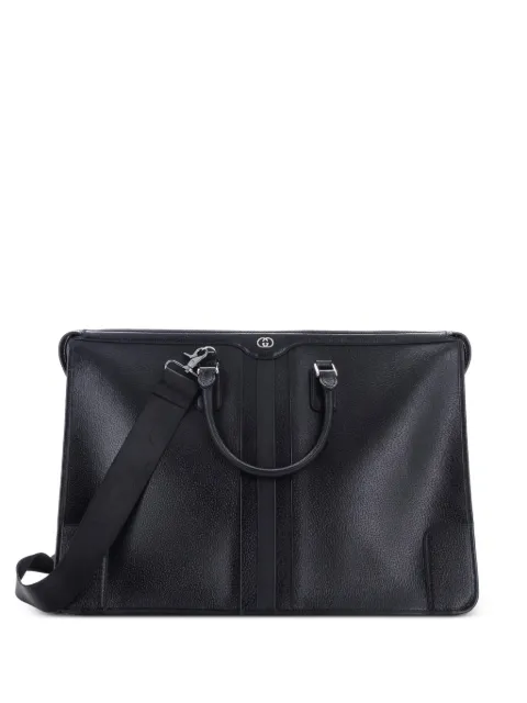 Gucci Pre-Owned Interlocking G Convertible Briefcase Leather Large business bag Black 4AAQ8N35X0TIHQCC